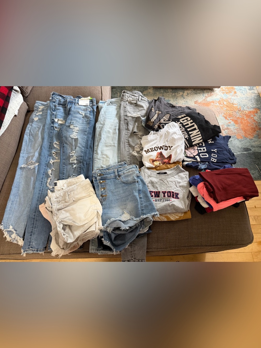 Large lot of girls clothes size 14, 0-2, small and XS